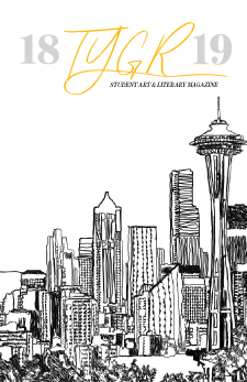 Seattle Skyline by Megan Mishler, Digital Illustration