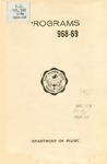 Department of Music Programs 1968 - 1969