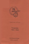 Department of Music Programs 1982 - 1983