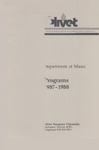 Department of Music Programs 1987 - 1988