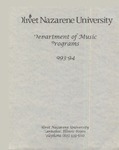 Department of Music Programs 1993 - 1994