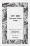 Department of Music Programs 2000 - 2001 by Department of Music